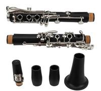 Black 17 Key Bb Tune Clarinet ABS Pipe Body Nickeling Keys Clarinet With Padded Box Clarinet Kit