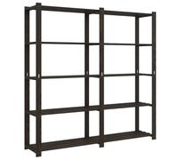 (black, 170 x 38 x 170 cm) vidaXL Storage Rack Storage Units Shelf Industrial Shelving Solid Pinewood