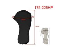 (Black, 175-225HP) Fit - 225HP Motor Full Outboard Boat Engine Waterproof Cover Black 600D Oxford