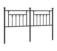 Metal Headboard Black 180 cm