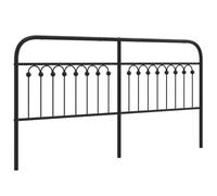 vidaXL Metal Headboard Black 180 cm