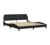 (black, 180 x 200 cm) vidaXL Bed Frame with Headboard Bed Base Black 90x190 cm Single Faux Leather