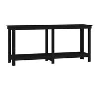 vidaXL Work Bench Black 180x50x80 cm Solid Wood Pine