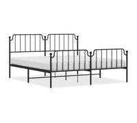 Metal Bed Frame Home Bedroom Bed Base Mattress Foundation Bedstead vidaXL