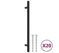 (black, 192 mm/ 20 pcs) vidaXL Cabinet Handles Door Handles Furniture Drawer Pull Stainless Steel