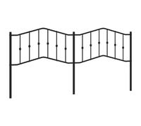(black, 193 cm) vidaXL Metal Headboard Bedroom Home Decor Bed Header Guest Room Bed Headboard