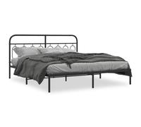 (black, 193 x 203 cm/ with headboard) vidaXL Metal Bed Frame with Headboard and Footboard Bed Base Black 120x200 cm