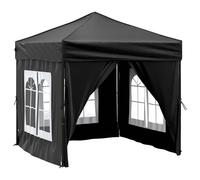 (black, 197.5 x 197.5 x 234 cm) vidaXL Folding Party Tent with Sidewall Patio Camping Gazebo Pavilion Marquee