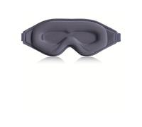 (Black, 1pc) 1-Pack Ultra Comfortable 3D Contour Sleep Mask - Soft Eye Cover with Adjustable Strap, Light Blocking for Travel- Machine Washable Eye Mask