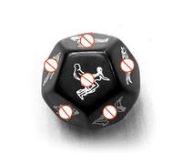 (black) 1PC Toy Sex Dice 12 Side Erotic Craps Sex Dice Letter Dice Dice Games Sexy Romance 16Z
