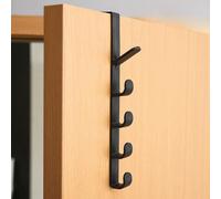 (black, 1PCS) 1pc Bedroom Door Hanger Clothes Hanging Rack Over The Door Plastic Home Storage Organization Hooks, Purse Holder For Bags Rails