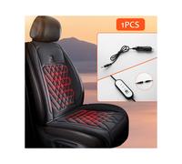 (Black 1pcs) 30' Fast Heating 12-24v Heated Car Seat Cover Universal Car Seat Heater