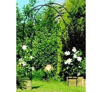 Black 2.4M Metal Frame Garden Arch Heavy Duty Climb Plant Rose Support