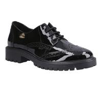 (Black, 2 (Adults')) Hush Puppies Athena Patent Leather Girls's Black Brogues