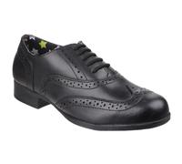 Hush Puppies Girls Kada Brogue, Black, 2 UK Child
