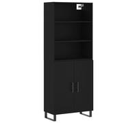 (black, 2 doors) vidaXL Highboard Sideboard Storage Cabinet High Gloss White Engineered Wood
