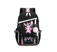 (Black 2) Lilo And Stitch Backpack Waterproof Bookbag Laptop Rucksack Travel Usb Large Capacity Mochila School Bag For Kids