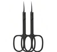 (Black 2 pcs) 2/4Pcs Cuticle Scissors Stainless Steel Fine Curved Blade Cuticle Nipper Trimming Eyebrow Eyelash Dry Skin Manicure Tools