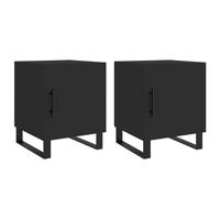 (black, 2 pcs) vidaXL Bedside Cabinets Bedside Table 2 pcs Concrete Grey Engineered Wood