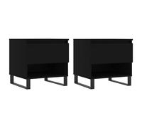 vidaXL Coffee Tables 2 pcs Black 50x46x50 cm Engineered Wood
