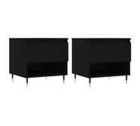 (black, 2 pcs) vidaXL Coffee Table Side Table End Accent Telephone Sofa Table Engineered Wood