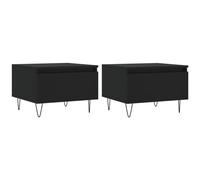 (black, 2 pcs) vidaXL Coffee Table Side Table End Accent Telephone Sofa Table Engineered Wood