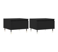 (black, 2 pcs) vidaXL Coffee Table Side Table End Accent Telephone Sofa Table Engineered Wood