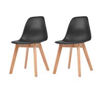 (black, 2 pcs) vidaXL Dining Chairs Dinner Room Seat Resturant Kitchen Chair Dinner Chair