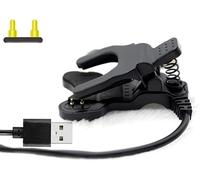Black 2-Pin 3mm Clip Type Charging Cable USB Charger Adaptor For Child Smart Watch Wristbands USB Port Compatibility Backup Chargers，Chargers and Power Adapters