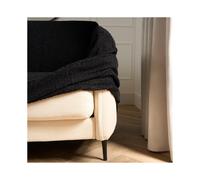 (Black, 2 Seater - 145 x 185cm) OHS Boucle Elastic Stretch 2 or 3 Seater Sofa Cover Protector