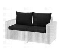 (Black, 2 Seater - 4 Pieces ) CUSHION PADS FOR KETER ALLIBERT GARDEN FURNITURE