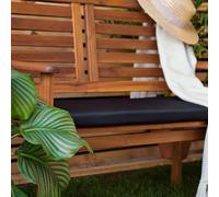 Black 2 Seater Bench Pad Cushion 108cm Non-Slip for Outdoor Seating Marco Paul Black One Size