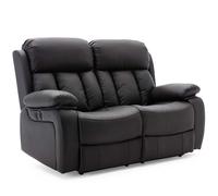 (Black, 2 Seater) CHESTER HIGH BACK ELECTRIC BOND GRADE LEATHER RECLINER 3+2+1 SOFA ARMCHAIR SET
