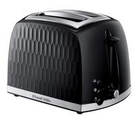 ( Black, 2 Slice Toaster) Russell Hobbs 26070 4 Slice Toaster - Contemporary Honeycomb Design with Extra Wide Slots and High Lift Feature