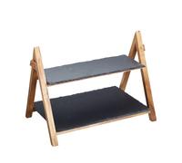 Black 2 Tier Food Presentation Stand (Each)