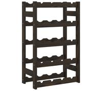 Vidaxl Wine Rack For 20 Bottles Black Solid Wood Pine