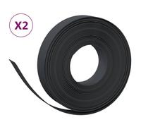 (black, 20 x 0.1 m) vidaXL Garden Edging Patio Lawn Edging Garden Border Rolls 5 pcs Polyethylene