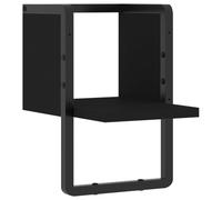 (black, 20 x 25 x 30 cm) vidaXL Wall Shelf with Bar Floating Shelf Wall Mounted Shelf Display Wall Rack
