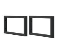 (black, 20 x 45 cm/ Rectangular) vidaXL Shelf Brackets for Washbasin Shelf Support Shelving Bracket 2 pcs Steel
