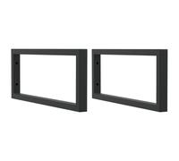 (black, 20 x 50 cm/ Rectangular) vidaXL Shelf Brackets for Washbasin Shelf Support Shelving Bracket 2 pcs Steel