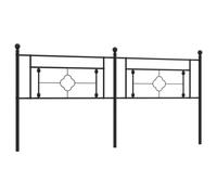 (black, 200 cm) vidaXL Metal Headboard Bedroom Home Decorative Bed Header Metal Bed Headboard