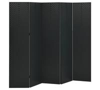 (black, 200 x 180 cm/ 1 piece) vidaXL 2x 4-Panel Room Dividers Black Steel Privacy Screen Room Partition