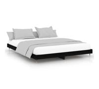 vidaXL Bed Frame Black 200x200 cm Engineered Wood (832110), Black