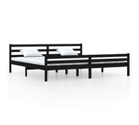 (black, 200 x 200 cm) vidaXL Solid Wood Bed Frame Bedroom Bedstead Bed Base Multi Colours/Sizes