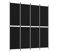 (Black, 200 x 220 cm) vidaXL Room Divider Privacy Screen Paravent Dressing Room Partition Fabric