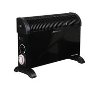 Emtronics 2kW Convector Heater With Adjustable Thermostat And Timer - Black, Black