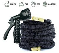 (BLACK, 200FT) 75FT/100FT/150FT/200FT Expandable Flexible Garden Hose Magic Hose Pipes