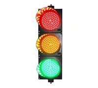 Black,200mm,16in LED Traffic Light Signs, Red Green Yellow Light, Loading Dock Traffic Stop Lights, Large Outdoor Traffic Stop Light, Traffic Controller/Sequencer
