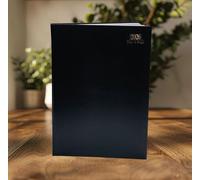 Black 2026 A4 Diary Planner Day A Page Hard Cover Business Personal Organiser Year Planner