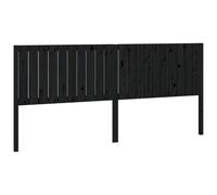 vidaXL Bed Headboard Black 205.5x4x100 cm Solid Wood Pine